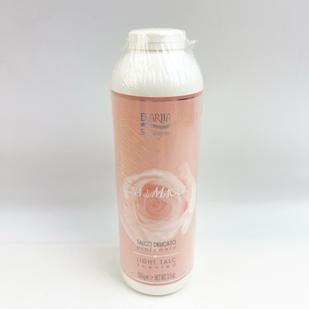 Elariia San Pellegrino Rosa di Maggio Light Talc Scented Perlier 3.5 oz New Seal